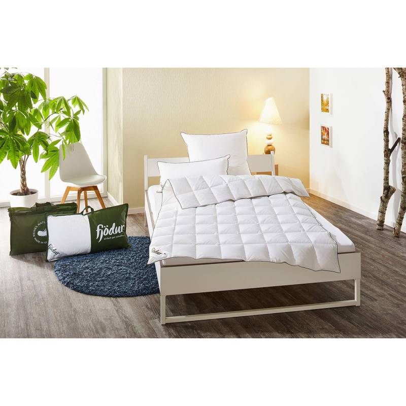 home24 Bettdecke Fiona I 155 x 220 cm Weiß Baumwollstoff von home24
