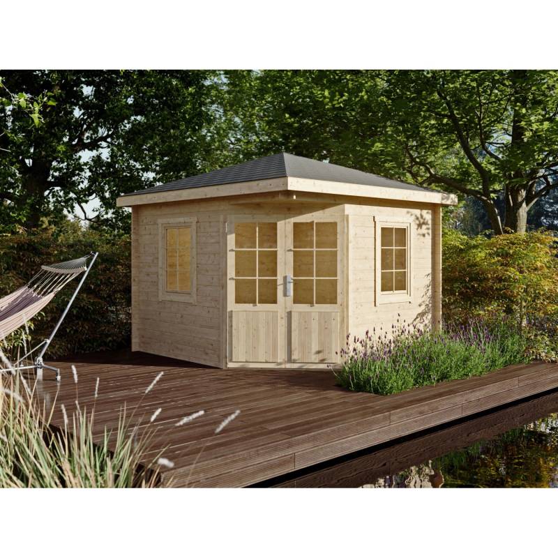 Fjordholz 5-Eck Gartenhaus Modell Evelyn 3A von Fjordholz