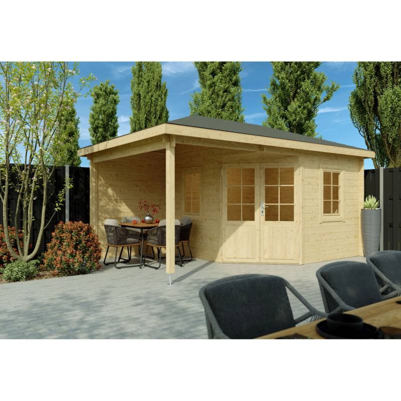 Fjordholz 5-Eck Gartenhaus Modell Evelyn 3B von Fjordholz