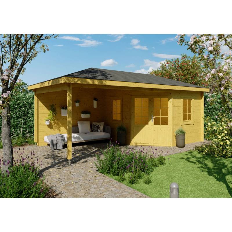 Fjordholz 5-Eck Gartenhaus Modell Evelyn 3C Kiefer Imprägniert von Fjordholz