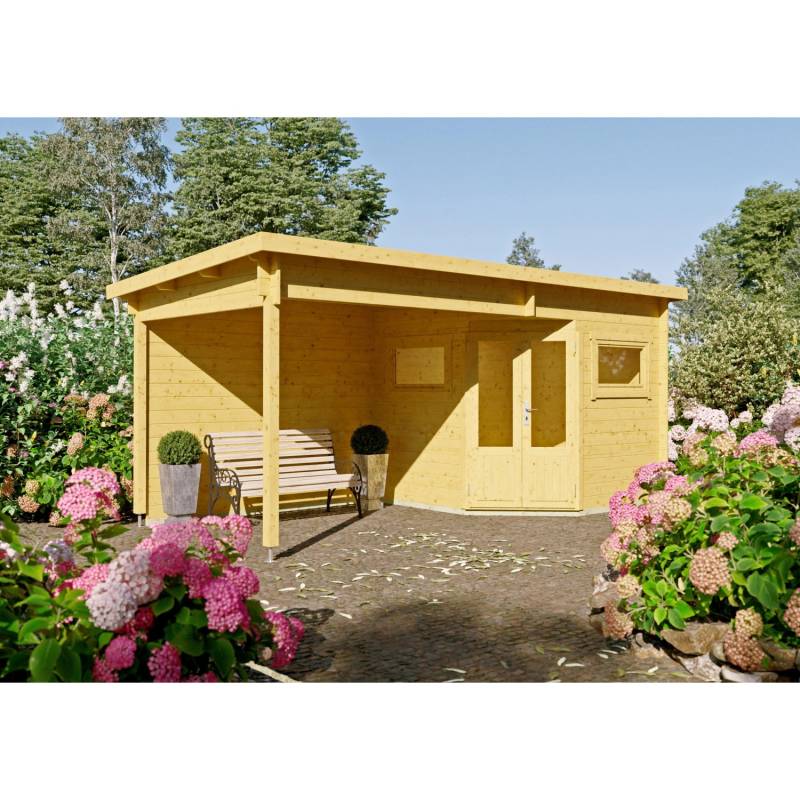 Fjordholz 5-Eck Gartenhaus Modell Leva 2C Kiefer Imprägniert von Fjordholz
