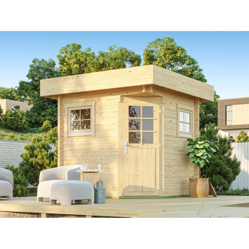 Fjordholz 5-Eck Saunahaus Modell Mari 44 B Naturbelassen Fjordholz 5-Eck Saunahaus Modell Mari 44 B Naturbelassen von Fjordholz