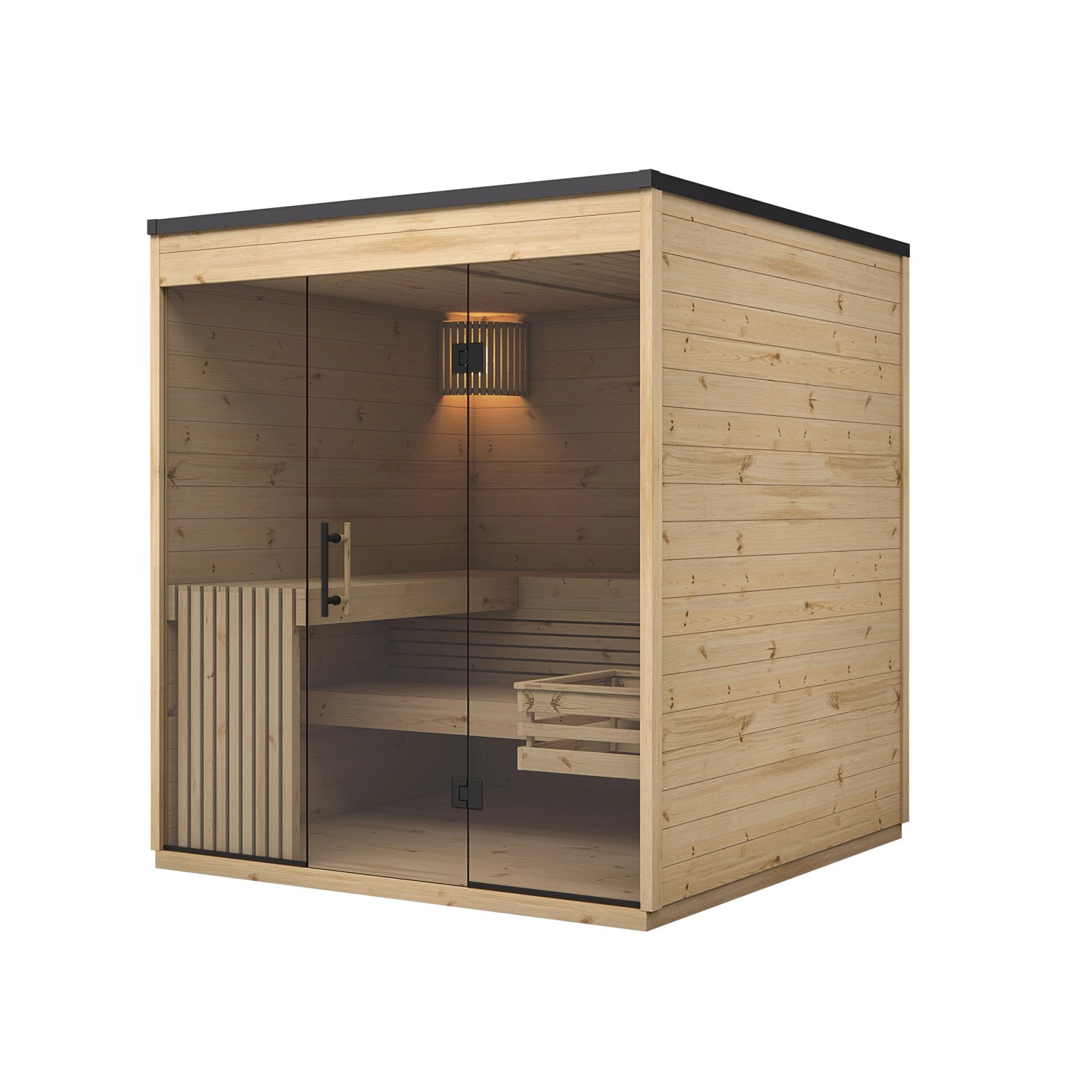 Fjordholz Design Saunahaus Modell Relax Beschläge Schwarz Fjordholz Design Saunahaus Modell Relax Beschläge Schwarz von Fjordholz