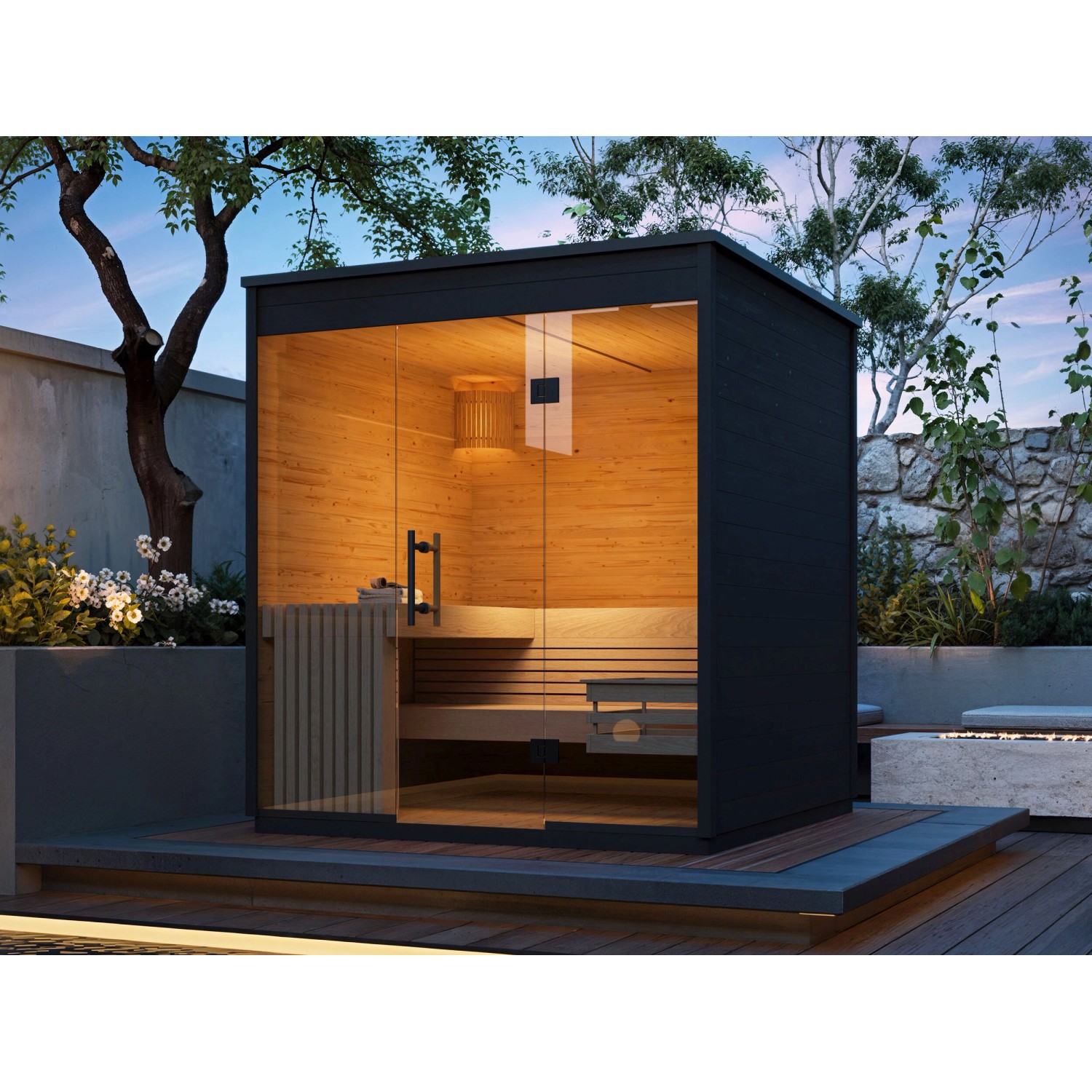 Fjordholz Design Saunahaus Modell Relax Black Edition Fjordholz Design Saunahaus Modell Relax Black Edition von Fjordholz