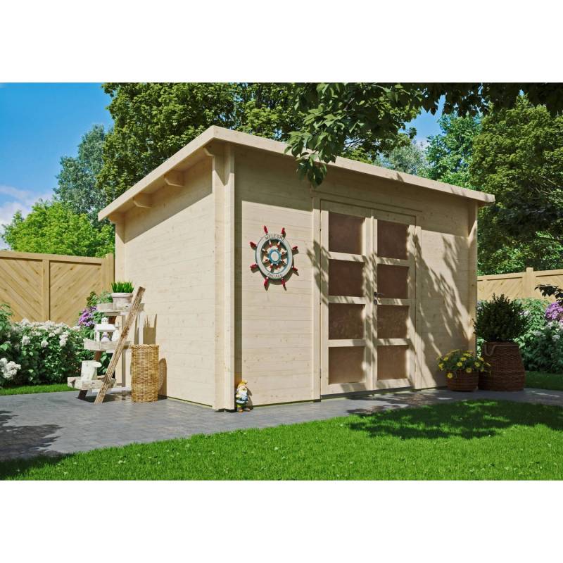 Fjordholz Gartenhaus Modell Max 44 E Dreieckglas-Tür Unbehandelt Fjordholz Gartenhaus Modell Max 44 E Dreieckglas-Tür Unbehandelt von Fjordholz