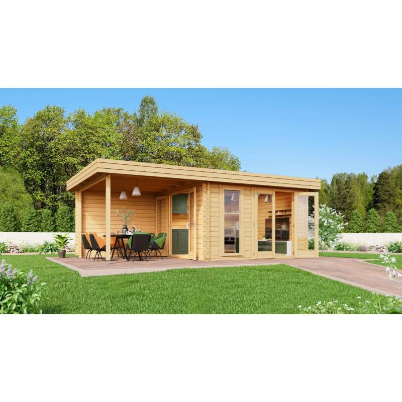 Fjordholz Gartenhaus Modell Ronya 44 Kiefer Imprägniert von Fjordholz