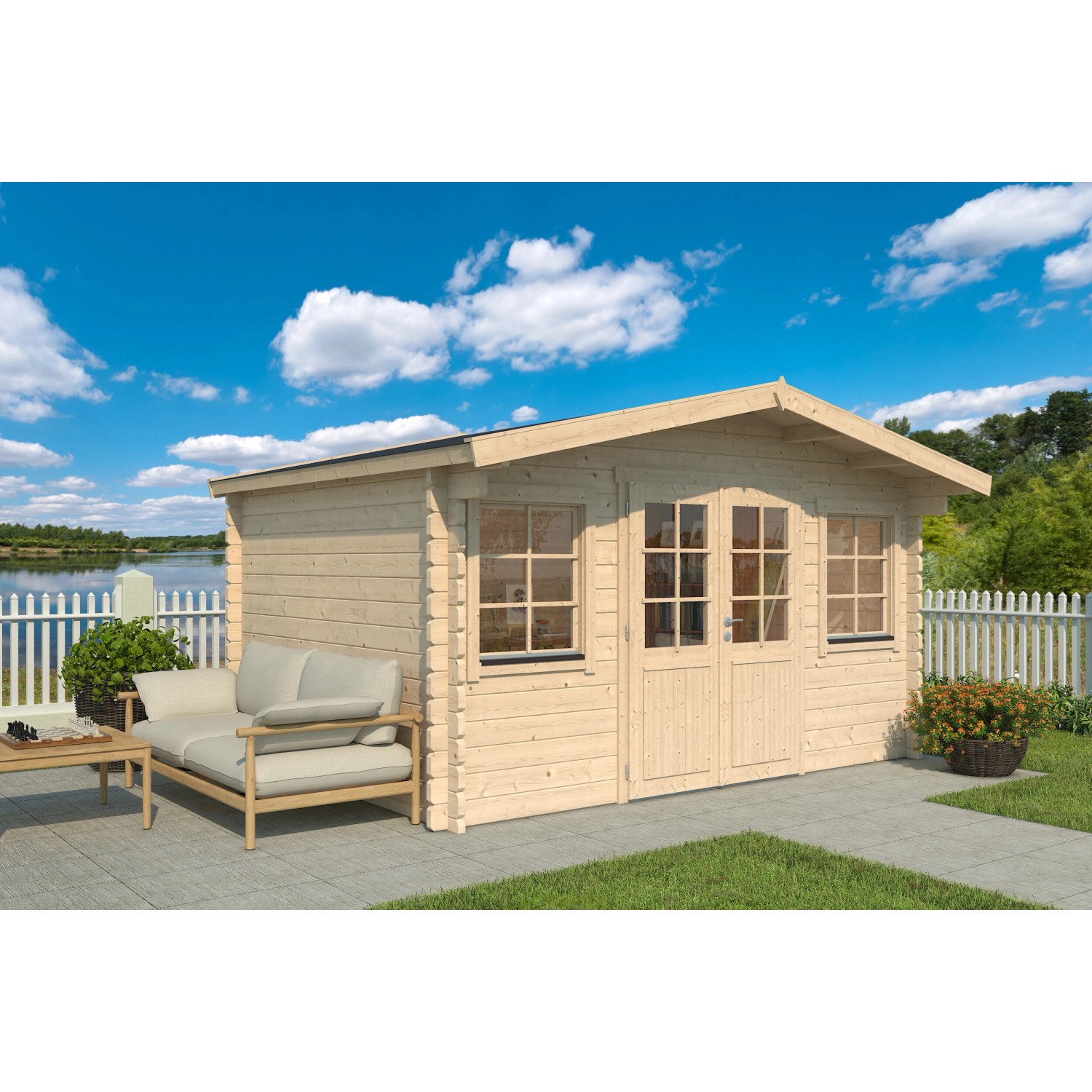 Fjordholz Gartenhaus Modell Sören 44 Unbehandelt Fjordholz Gartenhaus Modell Sören 44 Unbehandelt von Fjordholz