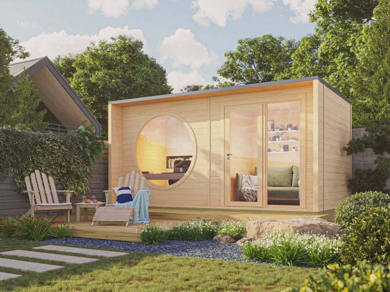 Fjordholz Gartenhaus Office Box Größe XL natur von Fjordholz