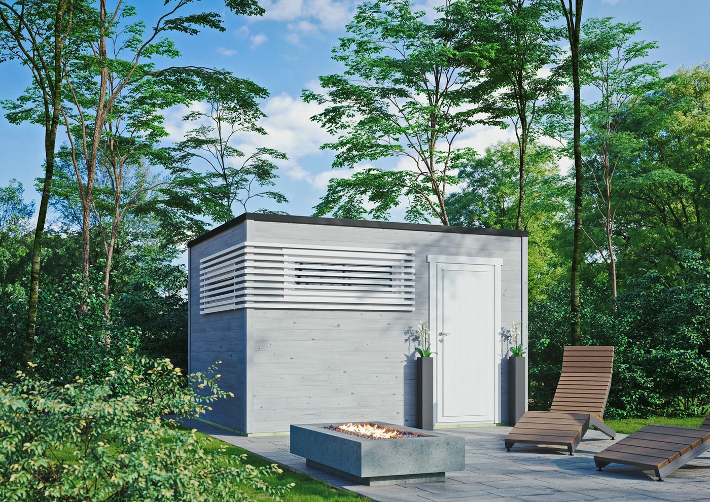 Fjordholz Gartenhaus Q-BIC Modern 44 C Fjordholz Gartenhaus Q-BIC Modern 44 C von Fjordholz