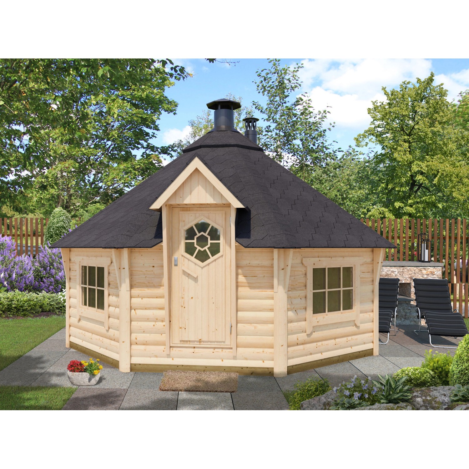 Fjordholz Grillkota mit Saunaraum Modell Smila 17m² Fjordholz Grillkota mit Saunaraum Modell Smila 17m² von Fjordholz