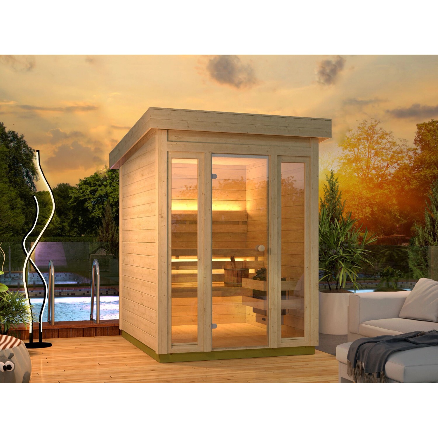 Fjordholz Mini Saunahaus Modell Helga 44 Fjordholz Mini Saunahaus Modell Helga 44 von Fjordholz