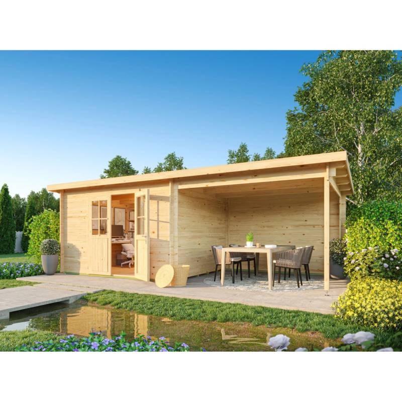 Fjordholz Pultdach Gartenhaus Modell Ezra 4J 28mm Kiefer Imprägniert Fjordholz Pultdach Gartenhaus Modell Ezra 4J 28mm Kiefer Imprägniert von Fjordholz