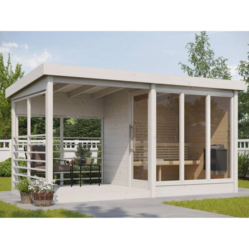 Fjordholz Saunahaus Modell Anita mit Terrasse Fjordholz Saunahaus Modell Anita mit Terrasse von Fjordholz