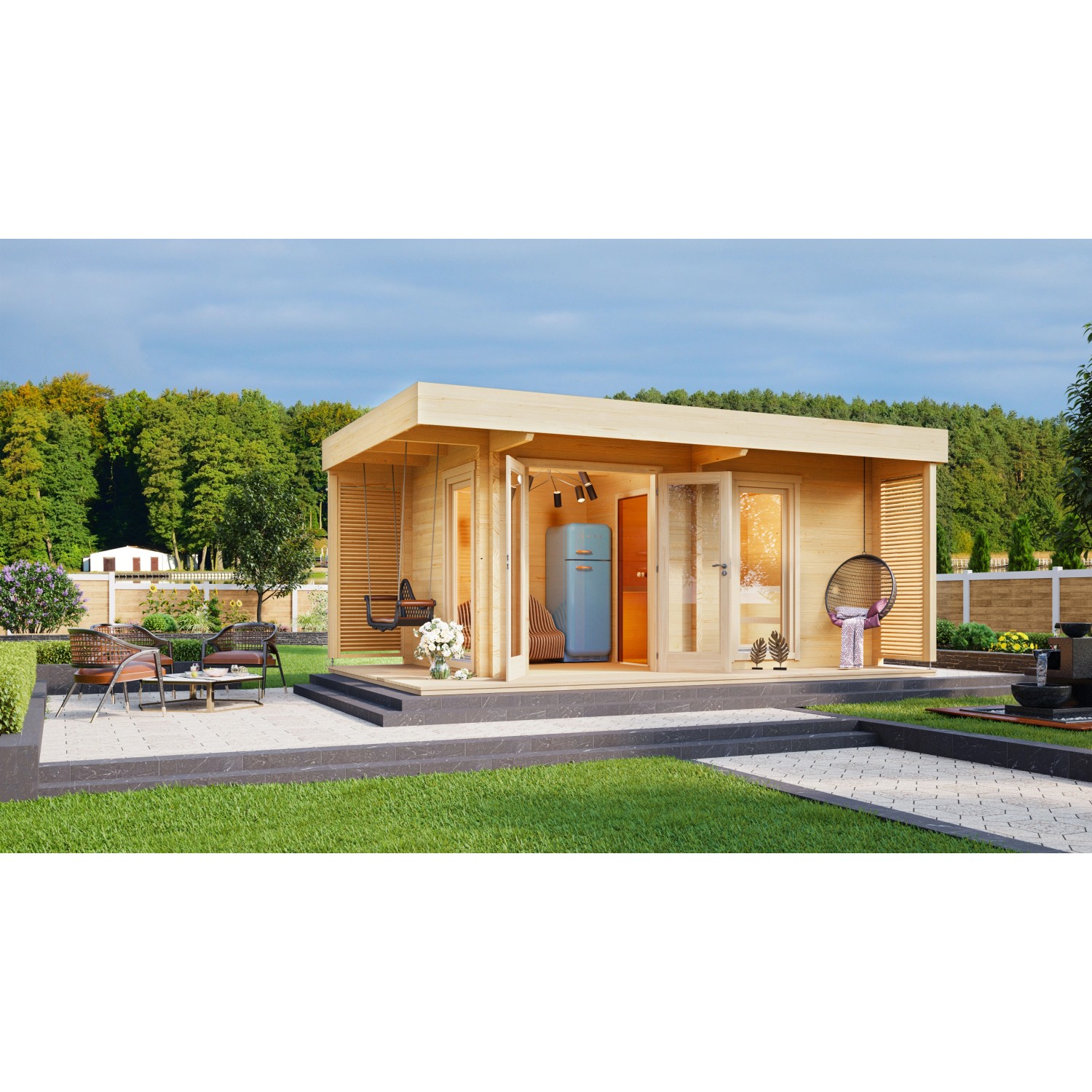 Fjordholz Saunahaus Modell Asta 70mm Fjordholz Saunahaus Modell Asta 70mm von Fjordholz