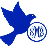 Benutzerdefinierte Taube Monogramm Aufkleber, Frieden Für Becher, Laptops, Auto-Fenster, Perfekte Erste Monogrammierte Geschenk von FlaDecals