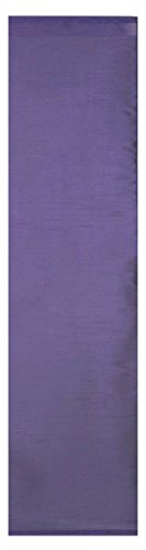 Flächenvorhang Schiebegardine halbtransparent Wildseide Optik Uni Schiebevorhang ca. 60x245 cm Vorhang Gardine #1135 (Flieder) von Flächenvorhang