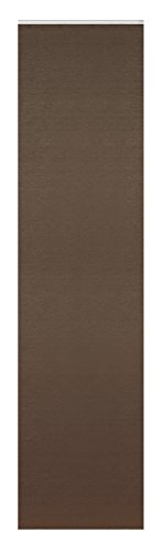 Flächenvorhang Schiebegardine halbtransparent Wildseide Optik Uni Schiebevorhang ca. 60x245 cm Vorhang Gardine #1135 (Taupe dunkel) von Flächenvorhang