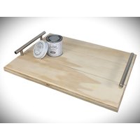 Serviertablett Tablett Holzbrett Holz Brett Servierplatte Edelstahl Griffe Do It Yourself Serviertablett Tablett Holzbrett Holz Brett Servierplatte Edelstahl Griffe Do It Yourself von FlaemingAntik