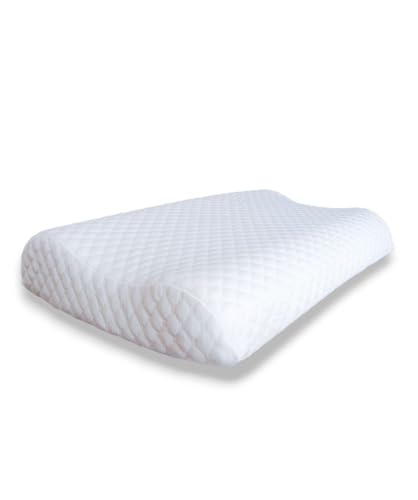 Flaffi Nackenstützkissen zum Schlafen – Doppelwelliges Memory-Schaum-Kissen und milbendichter Bezug, hergestellt in Italien, 70 x 40 x 12/10 von Flaffi