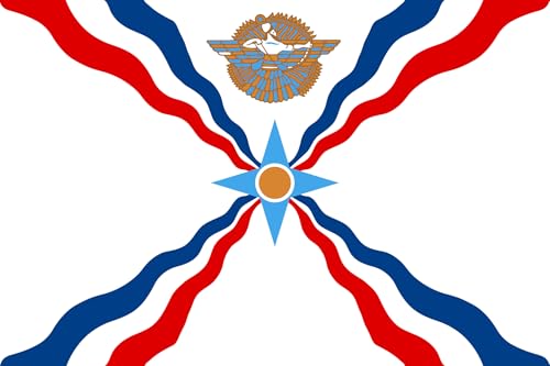 Assyrien-Flagge, 1,5 x 90 cm, Assyrische Flagge FlagSuperstore von FlagSuperstore