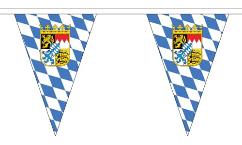 Bayern Flagge Wimpelkette Bayerisch 5M Dreieck Groß 12 Flaggen FlagSuperstore Bayern Flagge Wimpelkette Bayerisch 5M Dreieck Groß 12 Flaggen FlagSuperstore von FlagSuperstore