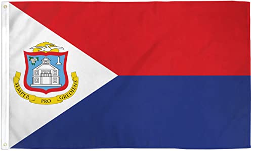 Flagge von Sint Maarten, 1,5 x 90 cm, 100 % Polyester, mit Ösen. FlagSuperstore von FlagSuperstore