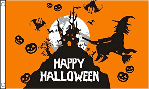 Halloween-Flagge, 90 x 60 cm, 100 % Polyester, mit Ösen, Banner FlagSuperstore Halloween-Flagge, 90 x 60 cm, 100 % Polyester, mit Ösen, Banner FlagSuperstore von FlagSuperstore