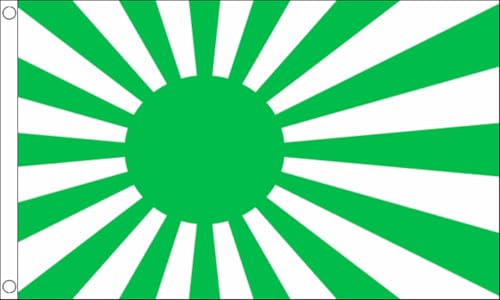 Japanische Flagge, 150 x 90 cm, 100 % Polyester, mit Ösen, Grün FlagSuperstore von FlagSuperstore