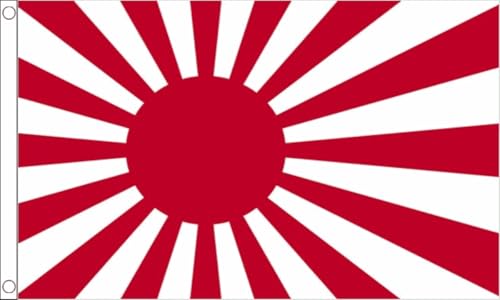 Japanische Flagge aufgehende Sonne, 90 x 60 cm, 100 % Polyester FlagSuperstore von FlagSuperstore