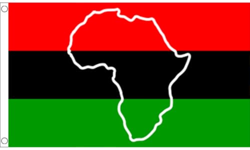 Panafrikanische Landkarten-Flagge, 1,5 x 90 cm, 100 % Polyester, mit Ösen. FlagSuperstore von FlagSuperstore