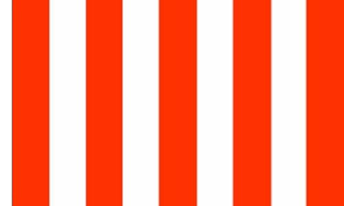 Rot-weiß gestreifte Flagge, 90 x 60 cm, 100 % Polyester. FlagSuperstore von FlagSuperstore