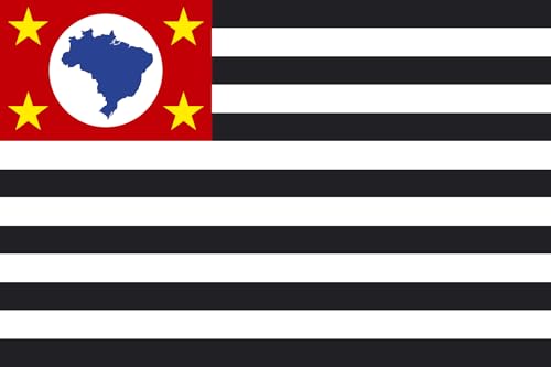 Sao Paulo-Flagge, 150 x 90 cm, 100 % Polyester, mit Ösen. FlagSuperstore von FlagSuperstore