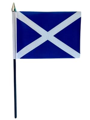 Schottland Navy kleine Handflagge 15,2 x 10,2 cm St. Andrews FlagSuperstore von FlagSuperstore