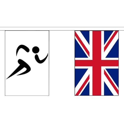 Sports Union Jack Riesenflagge Wimpelkette Sporttag 32 Flagge Banner 20 Meter FlagSuperstore von FlagSuperstore