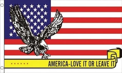 USA-Flagge "Love It or Leave It", 150 x 90 cm, 100 % Polyester, mit Ösen. FlagSuperstore von FlagSuperstore