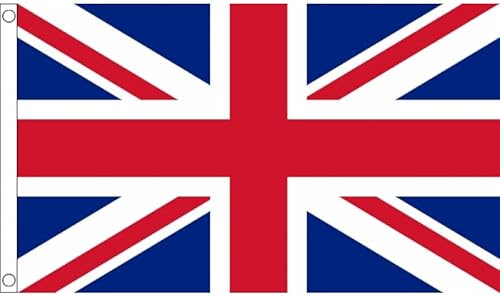 Union Jack-Flagge, 100 % Polyester, mit Ösen, 90 x 60 cm FlagSuperstore von FlagSuperstore