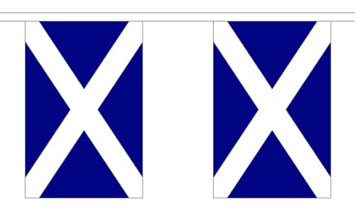 Wimpelkette mit schottischer Marine-Flagge, 3 m, 10 Flaggen FlagSuperstore von FlagSuperstore