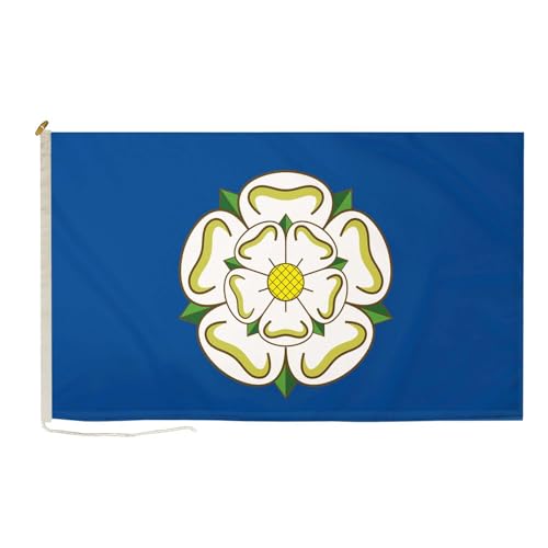 Yorkshire-Flagge, strapazierfähig, 90 x 60 cm, mit Seil und Knebel FlagSuperstore von FlagSuperstore