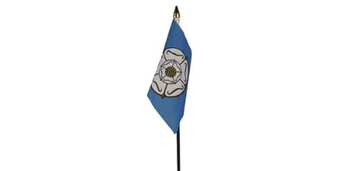 Yorkshire Rose Handflagge, klein, 15,2 x 10,2 cm FlagSuperstore von FlagSuperstore