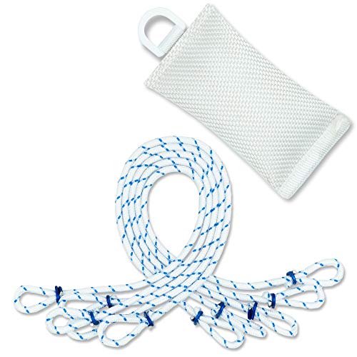 Flagcessories Premium Fahnen und Flaggen Befestigung Set - 1x Fahnengewicht 400 Gramm + 5X klapperfreie Fahnenschlingen, Fahnenmast Zubehör von Flagcessories