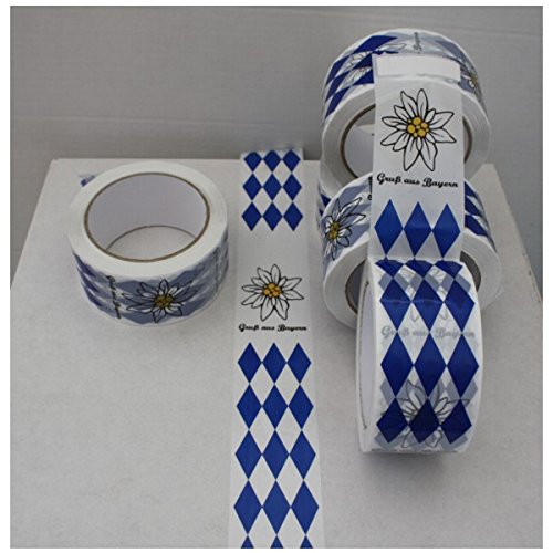 Flaggen Pehl Klebeband Paketklebeband Edelweiß Gruß aus Bayern Raute mit Edelweiß Flaggen Pehl Klebeband Paketklebeband Edelweiß Gruß aus Bayern Raute mit Edelweiß von Flaggen Pehl Klebeband
