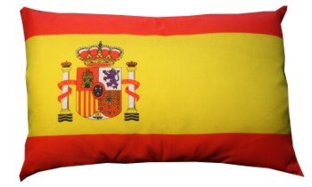 Spanien Kissen Fan Artikel Auto Deko Spanien beide, ca. 28 x 40 cm. von Flaggen Pehl