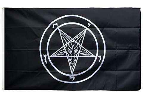 Flaggenfritze Fahne/Flagge Baphomet Church of Satan + gratis Sticker von Flaggenfritze