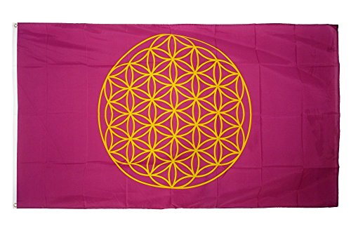 Flaggenfritze Fahne/Flagge Blume des Lebens + gratis Sticker von Flaggenfritze