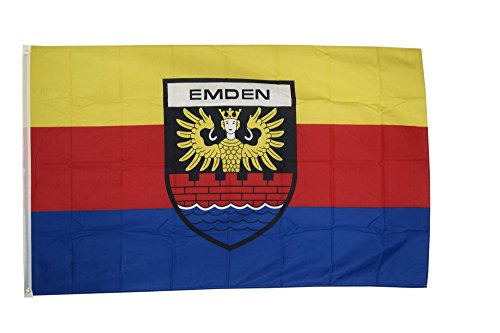 Flaggenfritze Fahne/Flagge Deutschland Stadt Emden + gratis Sticker von Flaggenfritze