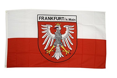 Flaggenfritze Fahne/Flagge Deutschland Stadt Frankfurt + gratis Sticker von Flaggenfritze