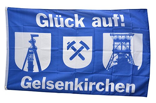 Flaggenfritze Fahne/Flagge Gelsenkirchen Förderturme + gratis Sticker von Flaggenfritze