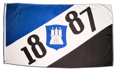 Flaggenfritze Fahne/Flagge Hamburg 1887 + gratis Sticker von Flaggenfritze