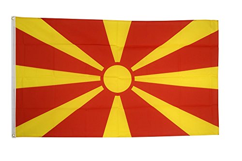 Flaggenfritze Fahne/Flagge Nordmazedonien Mazedonien + gratis Sticker von Flaggenfritze