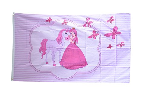 Flaggenfritze Fahne/Flagge Prinzessin mit Pferd + gratis Sticker von Flaggenfritze